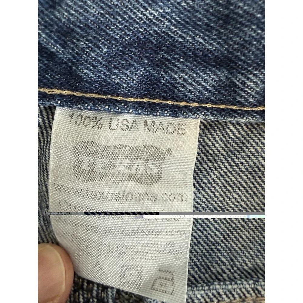 Texas Jeans Men's Carpenter USA Made Blue Denim Straight‎ Loose 40x32